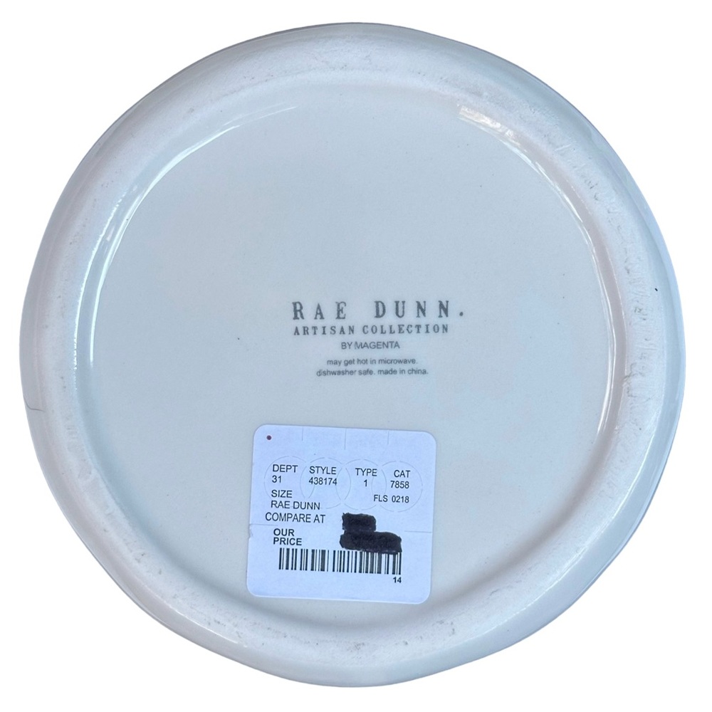 Rae Dunn FLOUR Canister White Black Large Letter Flat Lid Dimples NWT 2018 OG - Picture 9 of 15